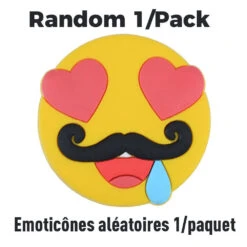 Emoticon Refrigerator Magnetic Sticker For Home, Kitchen And Office, Random Style -Moustache®-1/Pack