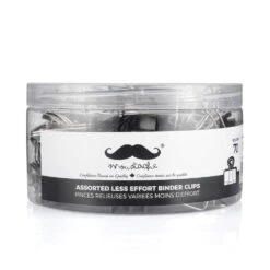 Labor-Saving Binder Clips, Mixed Size Of 3/4", 1", 1-1/4", 70pcs/Box - Moustache® - Assorted -Merangue International shop large 65886 Moustache MO T210501 College Labor Saving Binder Clips Mixed Size of 3 4 1 1 1 4 70pcs Box Moustache