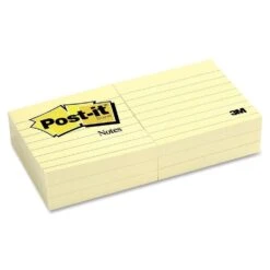 Post-it® Self-Adhesive Notepads,Canary Yellow - Ruled, 4 X 6” (1) 133835 -Merangue International shop large 68b10 Post it P 995 x Post it Self Stick Notes Flags Post it Self Adhesive Notepads Canary Yellow