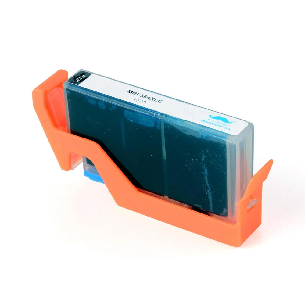 Compatible HP 564XL CB323WC CB323WN Cyan Ink Cartridge High Yield - Moustache® - 1/Pack 2 Compatible HP 564XL CB323WC CB323WN Cyan Ink Cartridge High Yield - Moustache® - 1/Pack - Image 2