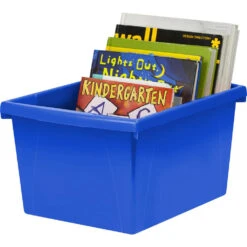 Storex® 4 Gallon/15 L, Classroom Storage Bin With Lid, 13.625"L X11.25"W X 7.87"H, 1 / Pack, Blue 11 Storex® 4 Gallon/15 L, Classroom Storage Bin With Lid, 13.625"L X11.25"W X 7.87"H, 1 / Pack, Blue -Merangue International shop large 6f887 Storex 61410U06C Filing Accessories Storex 4 Gallon 15 L Classroom Storage Bin with Lid