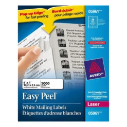 Avery® Easy Peel® White Laser Mailing Labels - 4" X 1", 500/Pack -Merangue International shop large 6fa75 Avery Avery Mail Labels x Labels Avery Easy Peel Laser White Mailing Address Labels