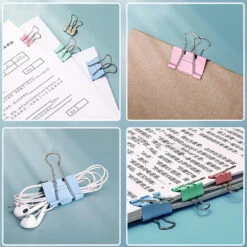 Labor-Saving Binder Clips, Mixed Size Of 3/4", 1", 1-1/4", 70pcs/Box - Moustache® - Assorted -Merangue International shop large 70761 Moustache MO T210501 College Labor Saving Binder Clips Mixed Size of 3 4 1 1 1 4 70pcs Box Moustache