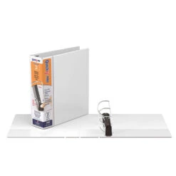 QuickFit® PRO Single Touch Pin-Lock® View Binder, White, Locking D-Ring - 1" -Merangue International shop large 736e2 QuickFit 792 90010 Binders QuickFit PRO Single Touch Pin Lock View Binder White Locking D Ring