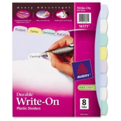 Avery® Big Tab™ Write And Erase Durable Plastic Dividers 1 Set - 5 Tabs -Merangue International shop large 774dc Avery n 099 16171 Dividers Avery Big Tab Write and Erase Durable Plastic Dividers 1 Set