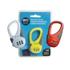 Onyx & Blue® 3-digit Resettable Lock, 1-5/8" (42mm)