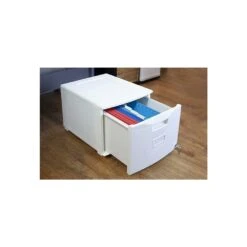 Storex 18" Plastic 1-Drawer File Cabinet With Lock, Legal/Letter - Gray -Merangue International shop large 77f8e Storex 61269U01C Filing Cabinets Storex 18 Plastic 1 Drawer File Cabinet with Lock Legal Letter