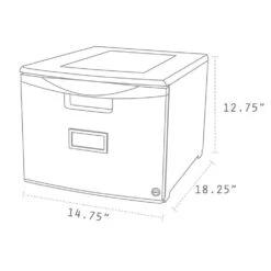 Storex 18" Plastic 1-Drawer File Cabinet With Lock, Legal/Letter - Gray -Merangue International shop large 7b74f Storex 61269U01C Filing Cabinets Storex 18 One Drawer File Cabinet with Lock Legal Letter