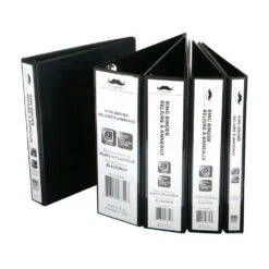 1" D-Ring Binder, 3 Rings, Letter Size, Black - Moustache® - 1/Pack -Merangue International shop large 7bf4b Moustache MOS 321D210PD Binders 1 D Ring Binder 3 Rings Letter Size Black Moustache