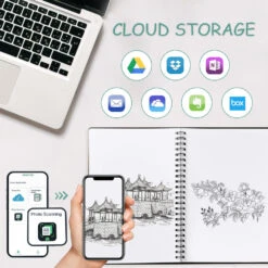 Global Smart Reusable & Erasable Notebook With 1 Erasable Pen And 1 Microfiber Cloth, A5 Size -Merangue International shop large 7dfef No Brand LVB BKB BNA401 Notebooks Reusable notebook A4 size