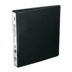 1" D-Ring Binder, 3 Rings, Letter Size, Black - Moustache® - 1/Pack