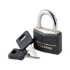Master Lock 141D Solid Brass Padlock, Black Cover, 1-9/16-Inch, 7/8-Inch Shackle