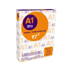 A1® Copy Print Paper, 20 Lbs, 8.5'' X 11'', 97 Brightness, 500 Sheets/Ream - 1 Pack