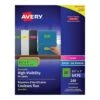 Avery® 6476 Laser/Inkjet Removable ID Multipurpose Labels, 2-5/8“ X 1", 240 Labels / Pack