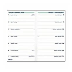 Blueline Weekly Pocket Diary 2024, 6 X 3-1/2", Bilingual. Black（121798）