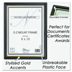 NuDell EZ Mount Plastic Frame, Fit 8-1/2" X 11" Documents, Portrait Or Landscape -Merangue International shop large 8bdf6 NuDell n 510 11880 Frame NuDell EZ Mount Plastic Frame For 8 1 2 x 11 Documents Portrait or Landscape