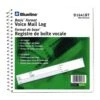 Blueline® Basic Format Voicemail Log Book, 100 Pages, 8-3/8 X 8-1/4” - 8 Messages Per Page