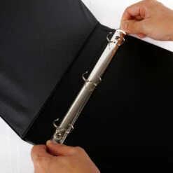 1/2" D-Ring Binder, 3 Rings, Letter Size,Black - Moustache® - 1/Pack -Merangue International shop large 92086 Moustache MOS 205PD Binders D Ring Binder Letter Size Labor Saving Design Black 1 Pack Moustache