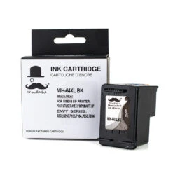 Remanufactured HP 64XL N9J92AN Black Ink Cartridge High Yield - Moustache® - 1/Pack
