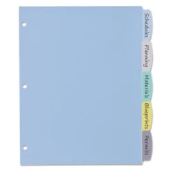Avery® Big Tab™ Write And Erase Durable Plastic Dividers 1 Set - 5 Tabs -Merangue International shop large 9984e Avery n 099 16171 Dividers Avery Big Tab Write and Erase Durable Plastic Dividers 1 Set