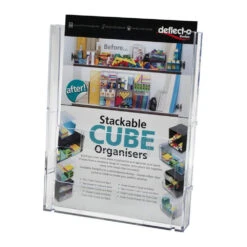 Deflecto Lit-Loc® Interlocking Display System Magazine Holder(772001), 9"W X 11-1/4"H X 1-1/4"D -Merangue International shop large 998f0 Deflecto n 330 772001 Sign Holders Display Deflecto Lit Loc Interlocking Display System Magazine Holder 772001 9 W x 11 1 4 H x 1 1 4 D