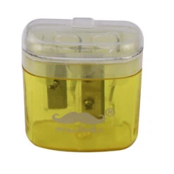 Twin-Hole Pencil Sharpener - Moustache® - 1/Pack -Merangue International shop large 9a419 Moustache MOS AT4080 Pencil Sharpener Sharpener 12pc box Moustache