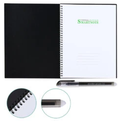 Global Smart Reusable & Erasable Notebook With 1 Erasable Pen And 1 Microfiber Cloth, A5 Size -Merangue International shop large 9b0a9 No Brand LVB BKB BNA401 Notebooks Reusable notebook A4 size