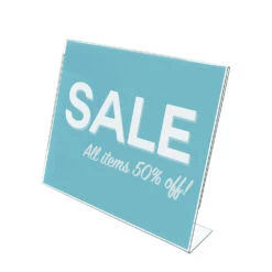 Deflecto Classic Image Slanted Sign Holder, 11"W X 8-1/2"H, Landscape (66701)