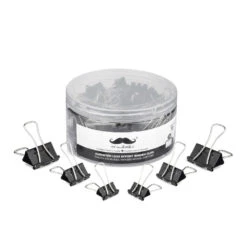 Labor-Saving Binder Clips, Mixed Size Of 3/4", 1", 1-1/4", 70pcs/Box - Moustache® - Assorted -Merangue International shop large 9e3e7 Moustache MO T210501 College Labor Saving Binder Clips Mixed Size of 3 4 1 1 1 4 70pcs Box Moustache
