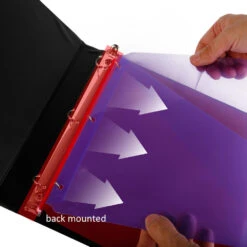 1/2" D-Ring Binder, 3 Rings, Letter Size,Black - Moustache® - 1/Pack -Merangue International shop large 9e5e2 Moustache MOS 205PD Binders D Ring Binder Letter Size Labor Saving Design Black 1 Pack Moustache