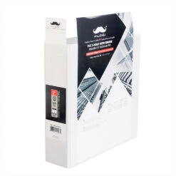 PVC 3-Hole View Binder, Letter Size, White, D-Ring - Moustache® - 1" D-Ring -Merangue International shop large a9c97 Moustache MOS A238 Binders PVC 3 Hole View Binder Letter Size White D Ring Moustache