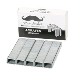 Staples, 1000 Count/box - Moustache® - 1/Pack, No. 23/6, 6mm 32 Staples, 1000 Count/box - Moustache® - 1/Pack, No. 23/6, 6mm -Merangue International shop large ac450 Moustache MOS 2308 Staplers Staple Removers 23 8 Staples 1000count box Moustache