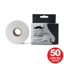 DYMO 30256 LabelWriter Large Shipping Labels, 2-5/16" X 4", Black On White, Compatible - Moustache® - 1/Pack -Merangue International shop large adbd6 Moustache MTD 30256 Label Maker Tapes DYMO 30256 LabelWriter Large Shipping Labels 2 5 16 x 4 Black on White Compatible Moustache