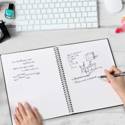 Global Smart Reusable & Erasable Notebook With 1 Erasable Pen And 1 Microfiber Cloth, A5 Size -Merangue International shop large adf20 No Brand LVB BKB BNA401 Notebooks Reusable notebook A4 size