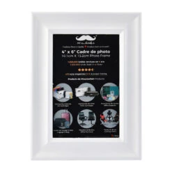 4" X 6" Photo Frame For Wall Or Tabletop , 1/Pack - Moustache® -Merangue International shop large ae72e Moustache MOPF SYF18004 Board Accessories 4 x 6 Photo Frame for Wall or Tabletop 4 Pack Moustache