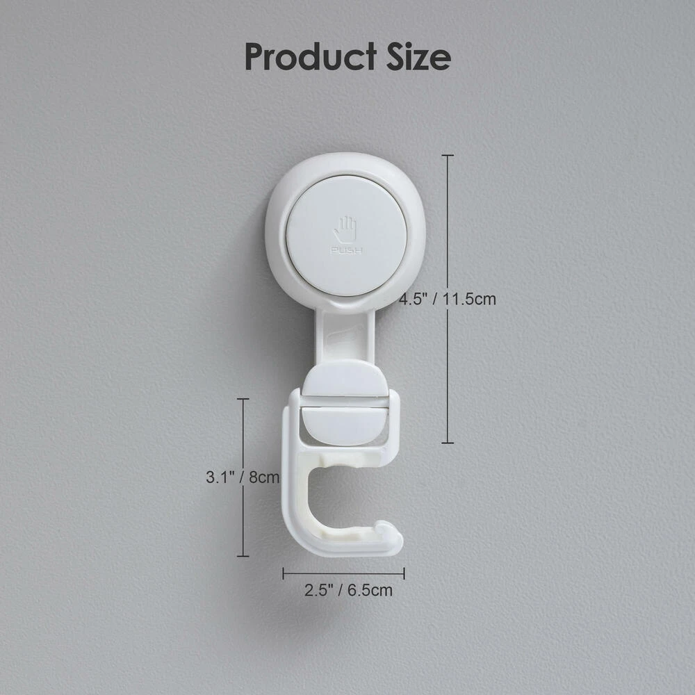 Drill-Free Vacuum Suction Cup Wall Mounted Mop Holder Organizer Self - STORA - 1 Pack 2 Drill-Free Vacuum Suction Cup Wall Mounted Mop Holder Organizer Self - STORA - 1 Pack - Image 2
