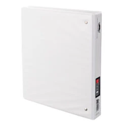 PVC 3-Hole View Binder, Letter Size, White, D-Ring - Moustache® - 1" D-Ring -Merangue International shop large b28fa Moustache MOS A238 Binders PVC 3 Hole View Binder Letter Size White D Ring Moustache