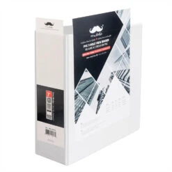 PVC 3-Hole View Binder, Letter Size, White, D-Ring - Moustache® - 1" D-Ring -Merangue International shop large b84f0 Moustache MOS A238 Binders PVC 3 Hole View Binder Letter Size White D Ring Moustache