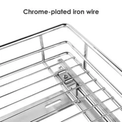 Chrome Finish Storage Pull Out Cabinet Drawer Organizer 18 1/18'' X 11'' X 4 1/8'' - SortWise® -Merangue International shop large ba268 SortWise SW PSCS 1118 Cabinet Drawer Hardware Chrome Finish Storage Pull Out Cabinet Drawer Organizer 18 1 18 X 11 X 4 1 8 SortWise