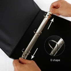 2" D-Ring Binder, Letter Size, Labor-Saving Design, Black, 1/Pack - Moustache® -Merangue International shop large be5e7 Moustache MOS 321D225PD Binders 2 D Ring Binder 3 Rings Letter Size Black Moustache