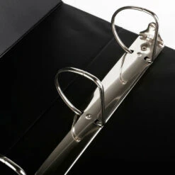 3" D-Ring Binder, 3 Rings, Letter Size, Black - Moustache® - 1/Pack -Merangue International shop large be716 Moustache MOS 321D230PD Binders 3 D Ring Binder Letter Size Labor Saving Design Black Moustache