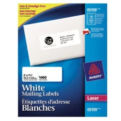 Avery® Easy Peel® White Laser Mailing Labels - 4" X 1-1/2", 350 Labels/Pack, 416081 -Merangue International shop large be9bf Avery Avery Mail Labels x Labels Avery Easy Peel Laser White Mailing Address Labels