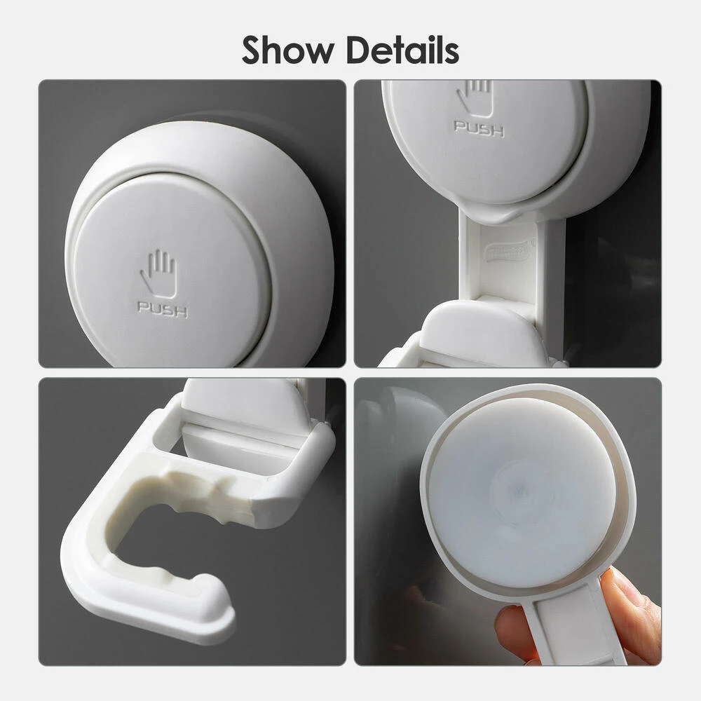 Drill-Free Vacuum Suction Cup Wall Mounted Mop Holder Organizer Self - STORA - 1 Pack 9 Drill-Free Vacuum Suction Cup Wall Mounted Mop Holder Organizer Self - STORA - 1 Pack - Image 9