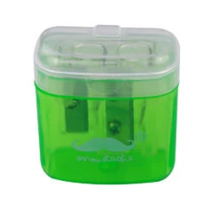Twin-Hole Pencil Sharpener - Moustache® - 1/Pack -Merangue International shop large c0a42 Moustache MOS AT4080 Pencil Sharpener Sharpener 12pc box Moustache