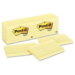 Post-it® Self-Adhesive Notepads,Canary Yellow - Ruled, 4 X 6” (1) 133835 -Merangue International shop large c404b Post it P 995 x Post it Self Stick Notes Flags Post it Self Adhesive Notepads Canary Yellow