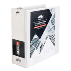 PVC 3-Hole View Binder, Letter Size, White, D-Ring - Moustache® - 1" D-Ring -Merangue International shop large c53f6 Moustache MOS A238 Binders PVC 3 Hole View Binder Letter Size White D Ring Moustache