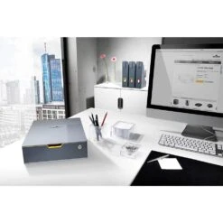 Durable VARICOLOR 1 Safe, Gray/Multicolor -Merangue International shop large c593d Durable 760127 Desk Organizers VARICOLOR 1 Safe Gray Multicolor