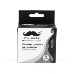 Remanufactured HP 60XL CC641WN Black Ink Cartridge High Yield - Moustache® - 1/Pack 27 Remanufactured HP 60XL CC641WN Black Ink Cartridge High Yield - Moustache® - 1/Pack -Merangue International shop large c7853 Moustache HP60XL CC641WN R ENVY 100 Remanufactured HP 60XL CC641WN Black Ink Cartridge High Yield Moustache