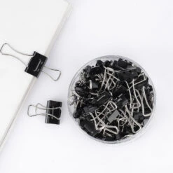 Labor-Saving Binder Clips, Mixed Size Of 3/4", 1", 1-1/4", 70pcs/Box - Moustache® - Assorted -Merangue International shop large ca9a9 Moustache MO T210501 College Labor Saving Binder Clips Mixed Size of 3 4 1 1 1 4 70pcs Box Moustache