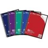 Hilroy 80 Pages 1-Subject Wide Ruled Notebook, 3-Hole Punched, Assorted Colours 222851